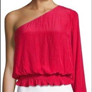 Ramy Brook One Shoulder Red Blouse
